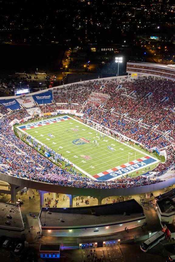 aerial image of AutoZone liberty bowl