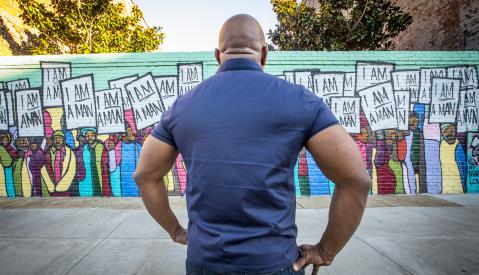 I Am A Man Mural