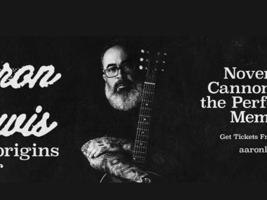 aron Lewis Acoustic Origins Tour announcement for November 12 at the Cannon Center for the Performing Arts in Memphis