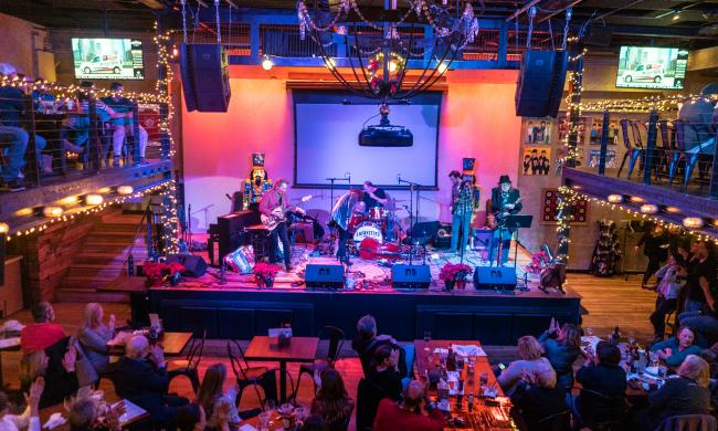 Band playing in the dining room of Lafayette's