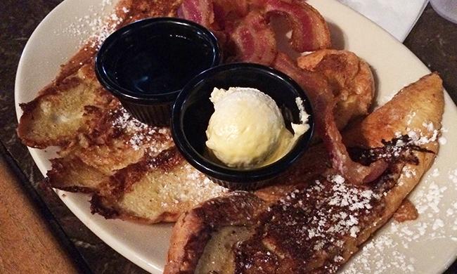 French toast and bacon at Half Shell in Memphis