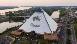 Aerial view of Bass Pro at the Pyramid | by Sean Fisher/Mr. Bootstraps.