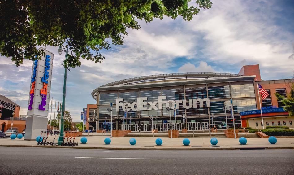I Love Memphis Bollards at FedExForum